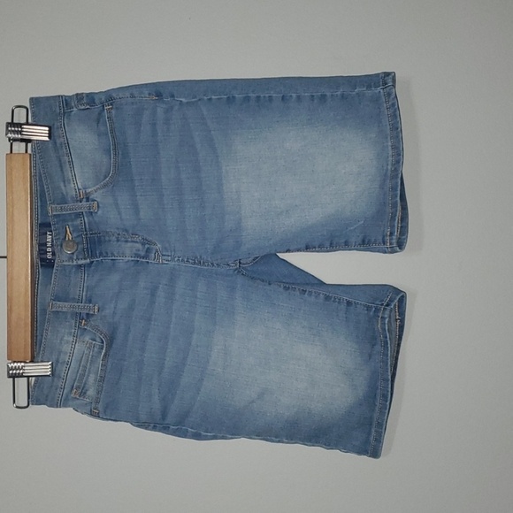Old Navy Light Blue Denim Shorts Youth Girls Size 14 Regular Adjustable Waist - Picture 1 of 12